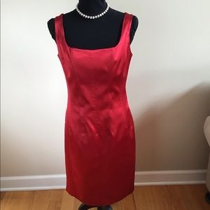 Allen Schwartz red evening dress